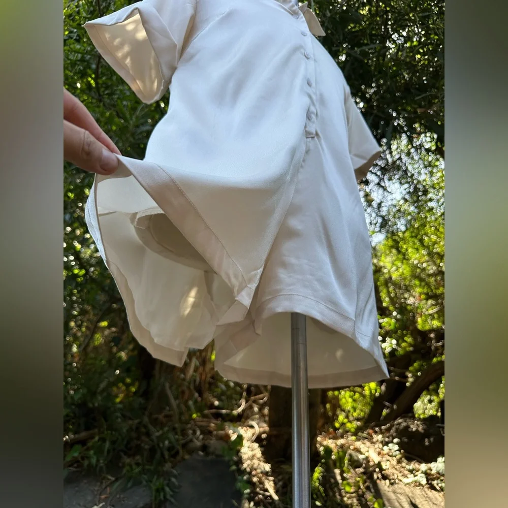 Issey Miyake Archive cream silk button up shirt Size S #luxury #silk - Picture 6 of 7